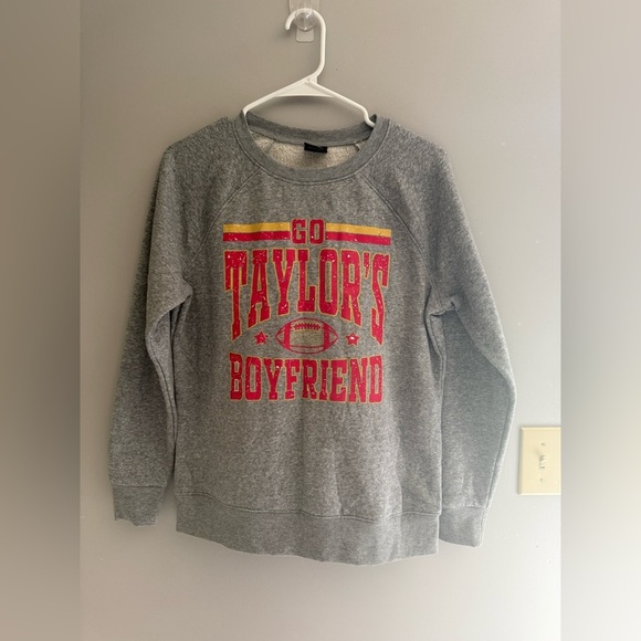 Athletic Works Go Taylor’s Boyfriend Crew Neck Sweatshirt Women’s SZ S Grey - Picture 1 of 8